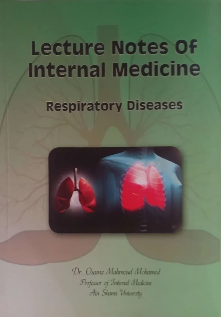 Lecture Notes of Internal Medicine: Respiratory Diseases