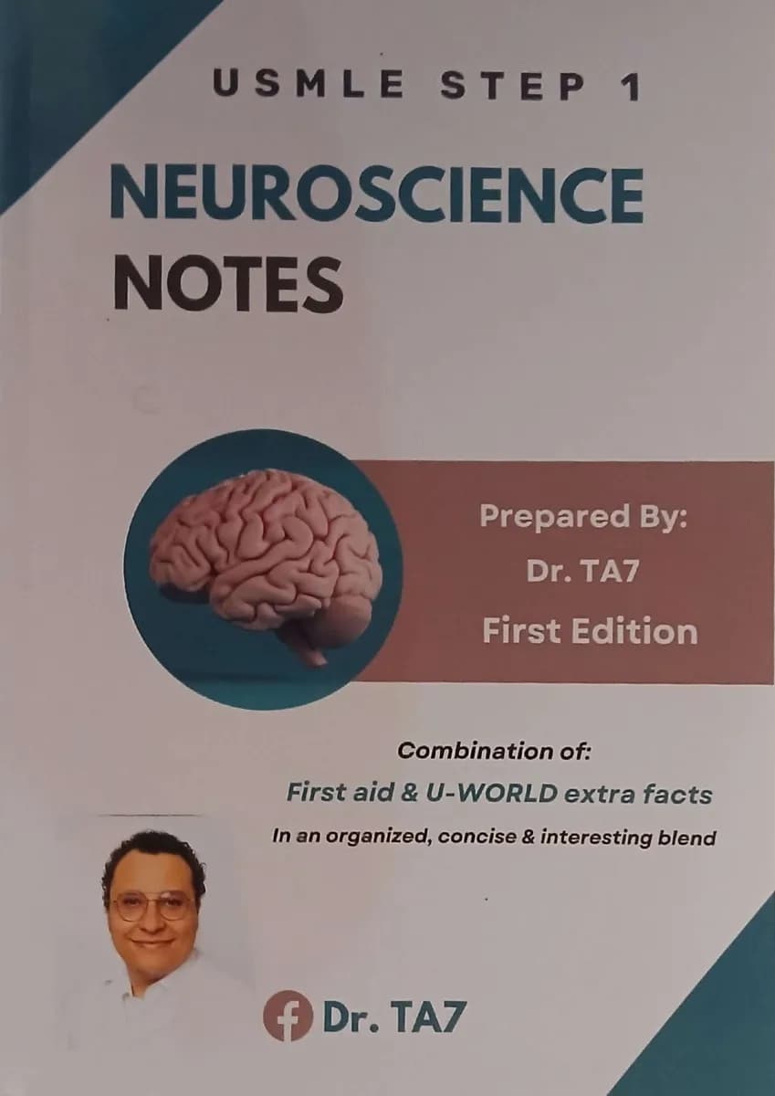 USMLE Step 1 Neuroscience Notes - First Edition