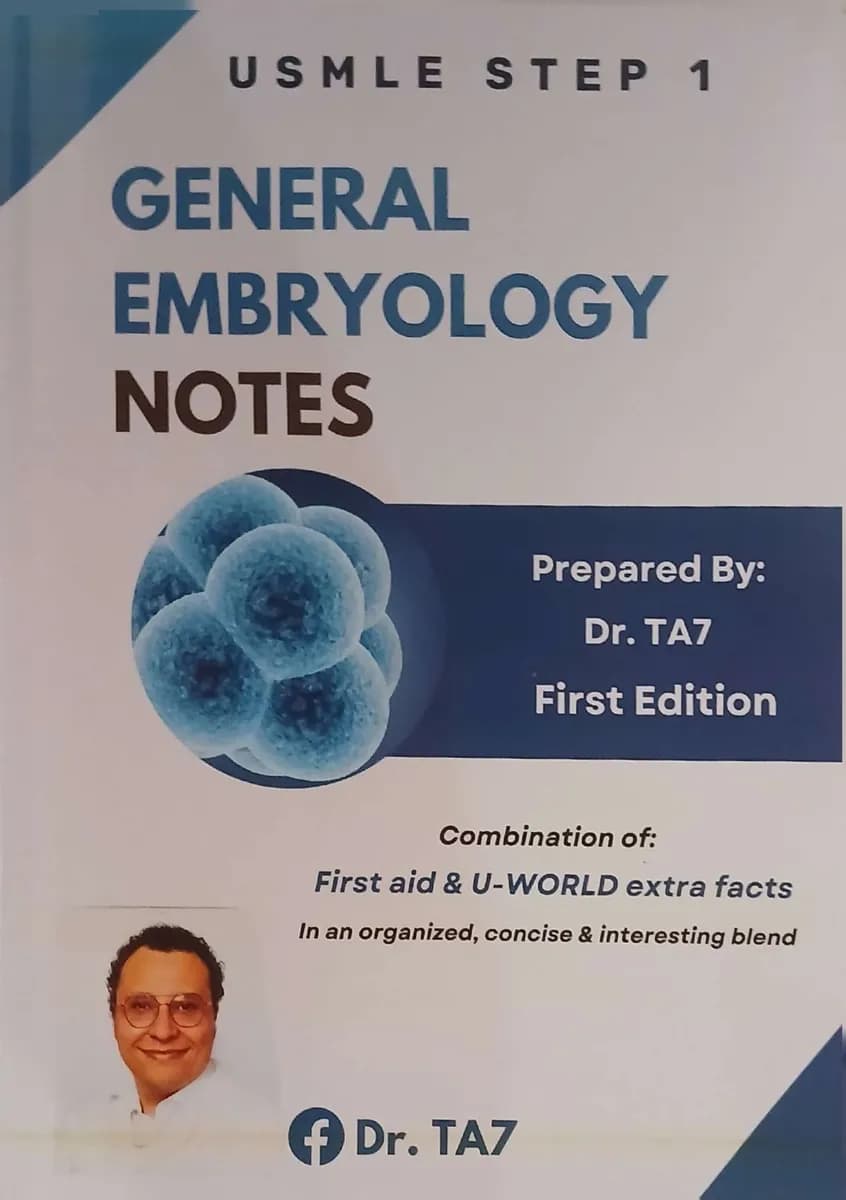 USMLE Step 1 General Embryology Notes - First Edition
