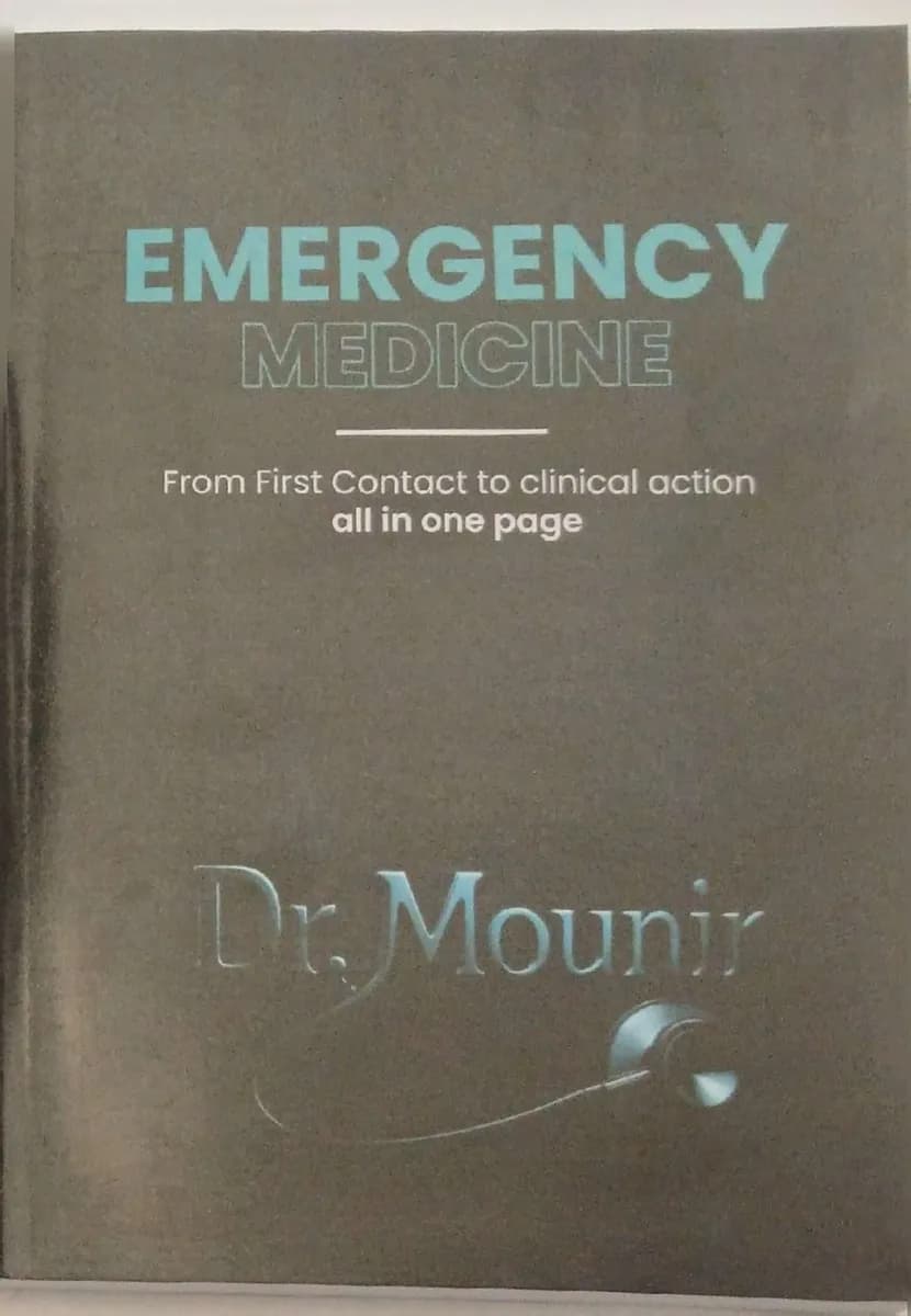EMERGENCY MEDICINE: From First Contact to clinical action all in one page