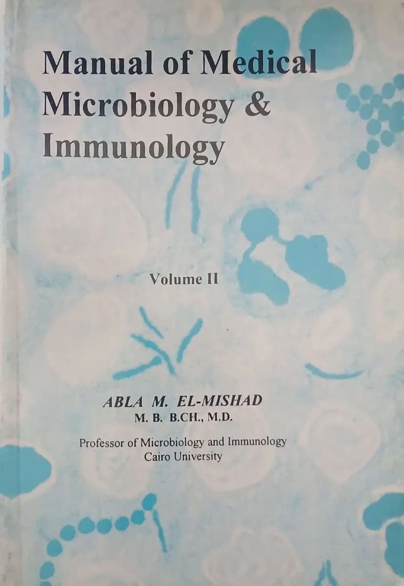 Manual of Medical Microbiology & Immunology Volume II